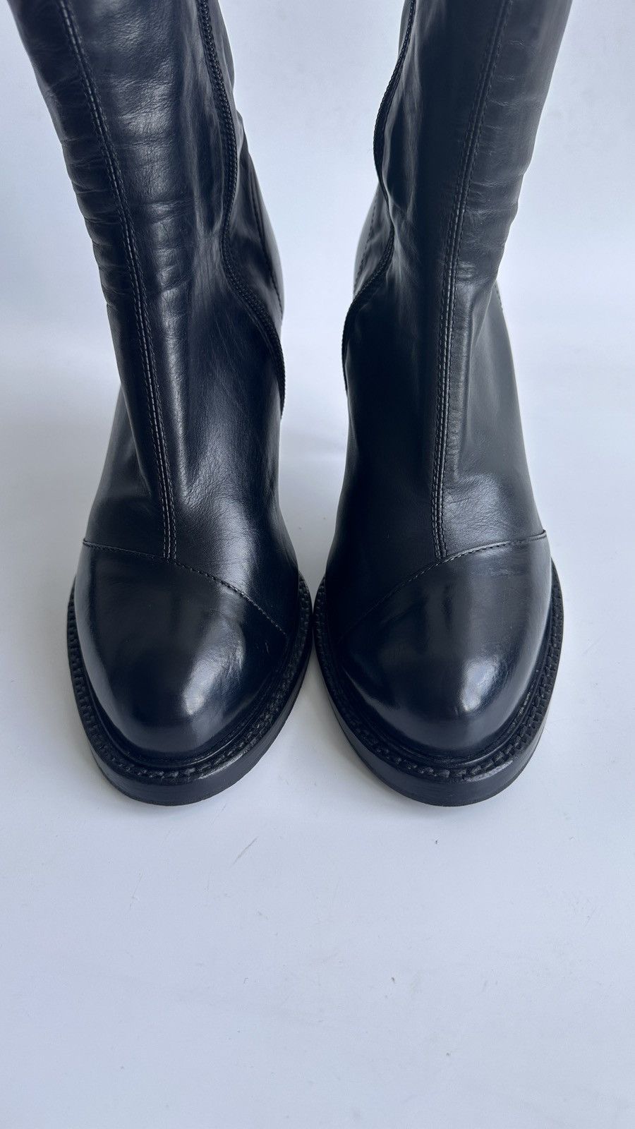 Ann Demeulemeester Ann Demeulemeester Leather High Heel Boots Archive Goth Size US 7.5 / IT 37.5 - 5 Thumbnail