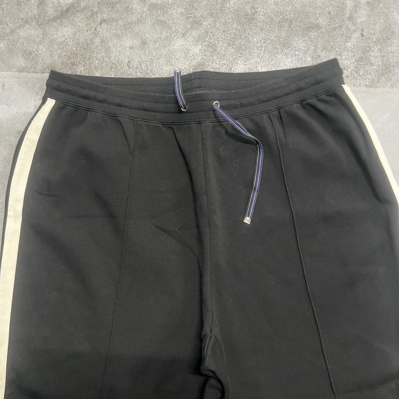 Vintage Crazy Vintage Y2K/2000s Baggy Black Striped Sweatpants with adjustable waistband! Size US 36 / EU 52 - 4 Thumbnail