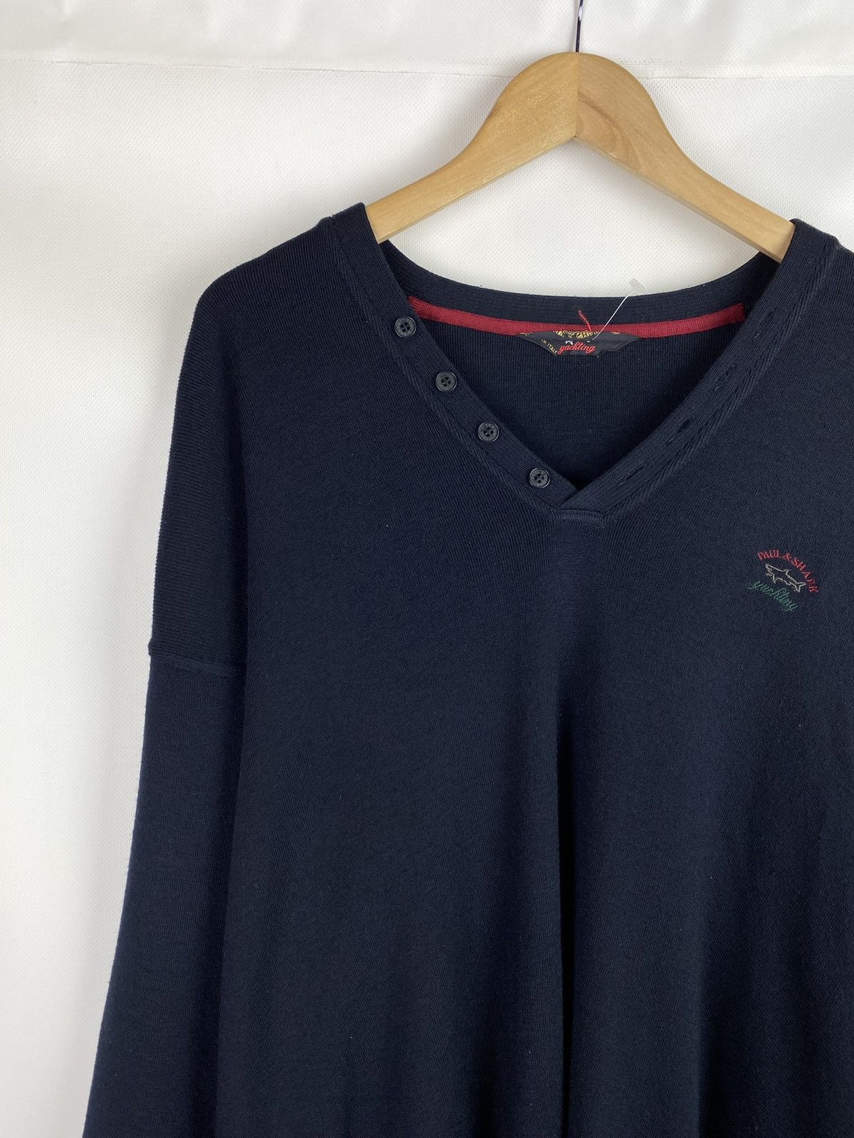 Paul & Shark Paul Shark vintage wool v-neck sweater pullover size 3XL Size US XXL / EU 58 / 5 - 4 Thumbnail