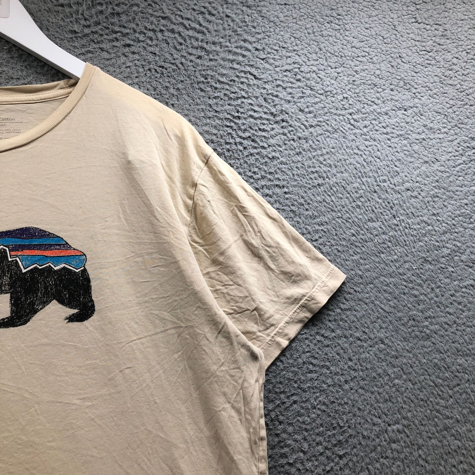 Patagonia Patagonia Fitz Roy Bear Cotton Slim Fit T-Shirt Mens XL Tan Size US XL / EU 56 / 4 - 9 Thumbnail