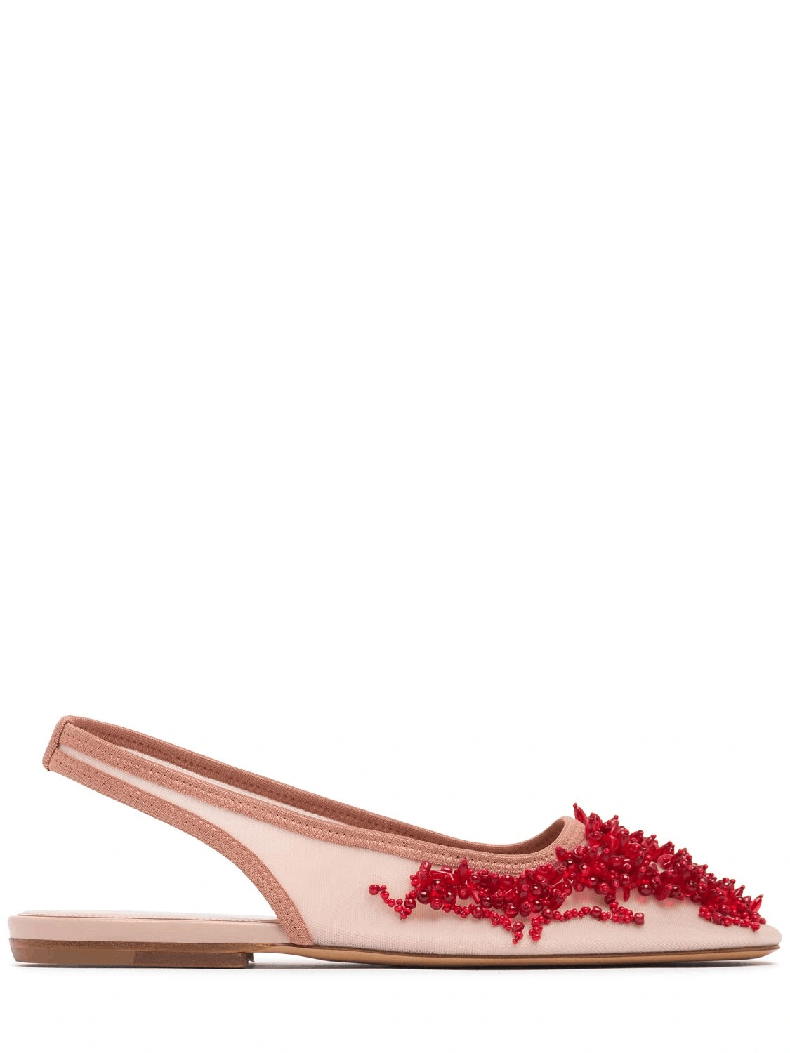 DRIES VAN NOTEN Blush/Red Slingback Flats New And Authentic