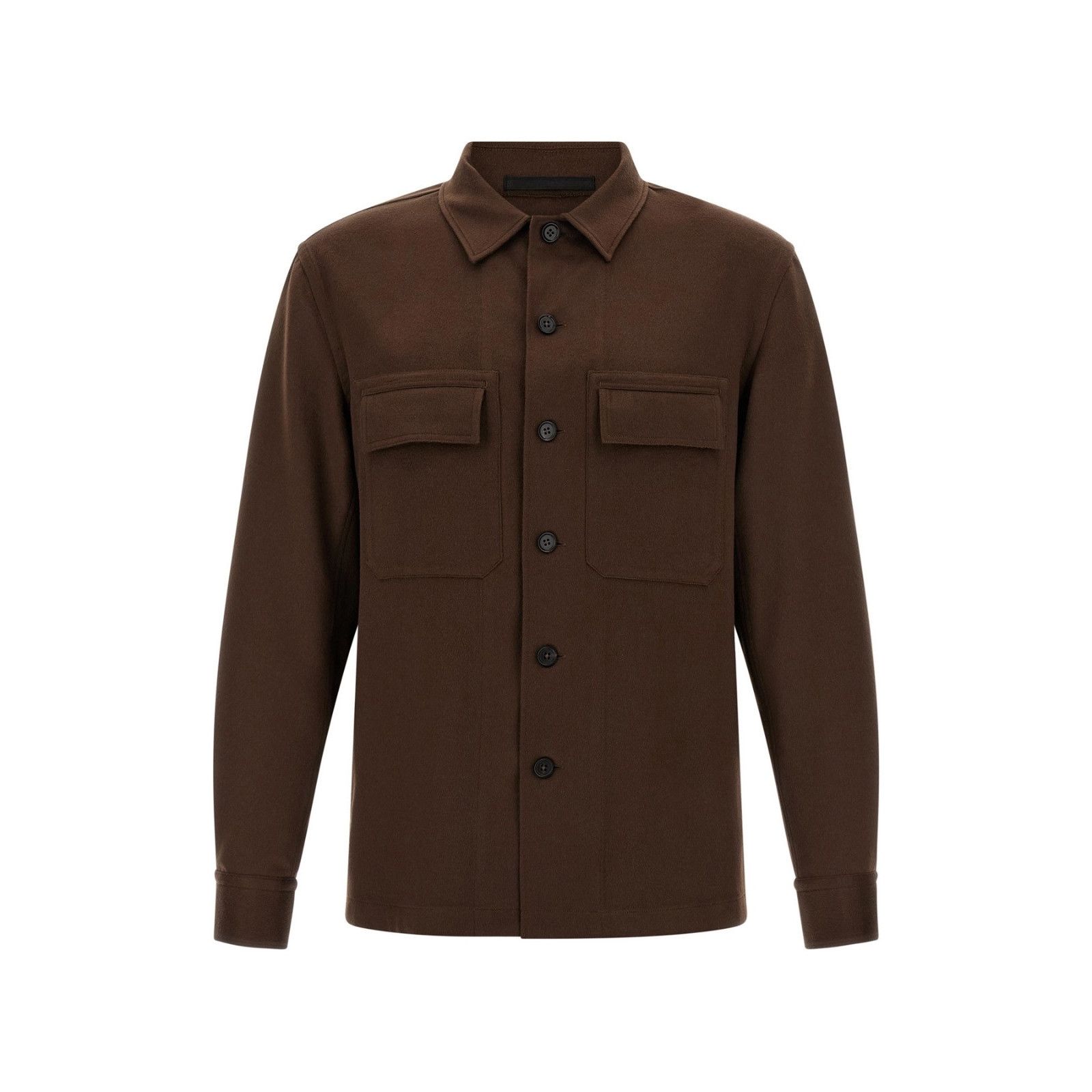 ZEGNA Alba Brown Cashmere Long Sleeve Shirt New & Authentic