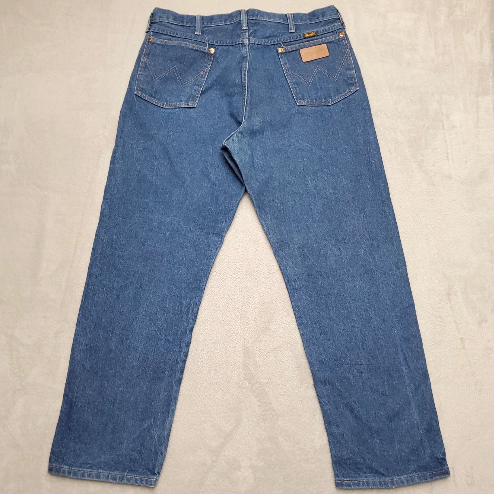 Wrangler Wrangler Jeans Mens 38x30 Blue Denim Rodeo Cowboy Cut 100% Cotton 13MWZ USA Size US 38 / EU 54 - 6 Thumbnail