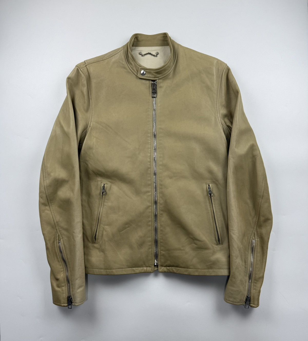 Louis Vuitton Louis Vuitton 2009 Lamb Leather Biker Jacket Size US M / EU 48-50 / 2 - 1 Thumbnail