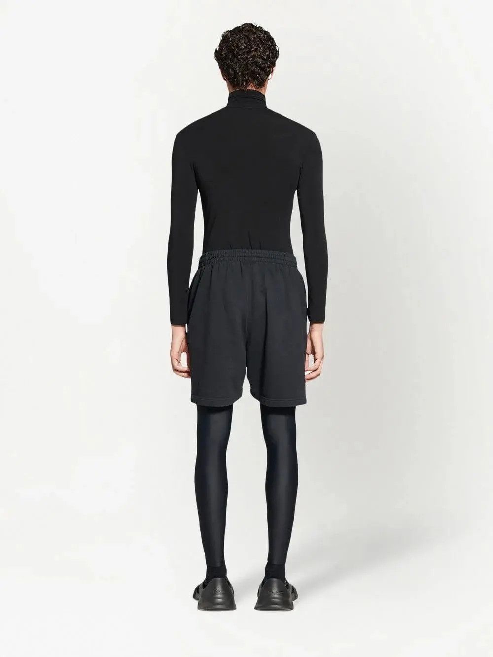 Balenciaga o1in1g0824 BB Paris Icon Sweat Shorts in Black Size US 26 / EU 42 - 2 Thumbnail