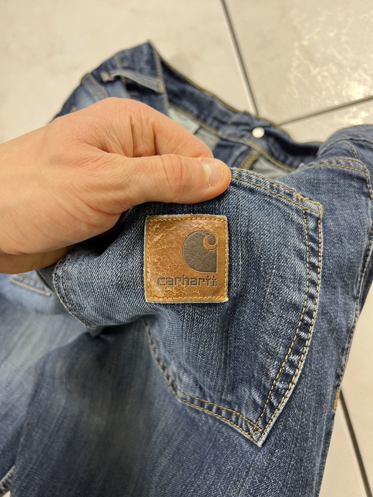 Carhartt Vintage Carhartt Sonic pant washed distressed denim jeans Size US 30 / EU 46 - 15 Thumbnail