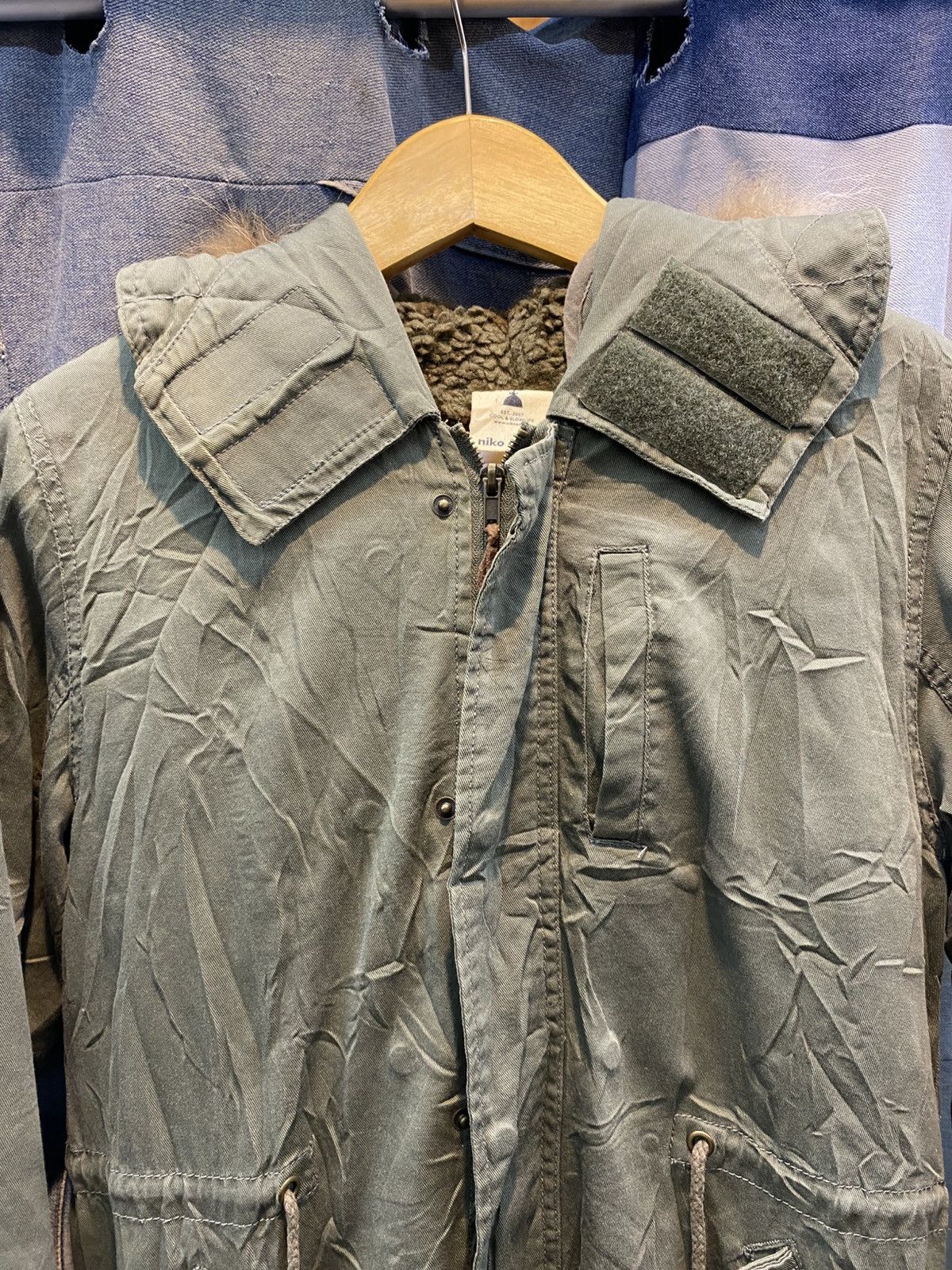 Other Olive green parka jacket with a furry hood Size US L / EU 52-54 / 3 - 2 Thumbnail