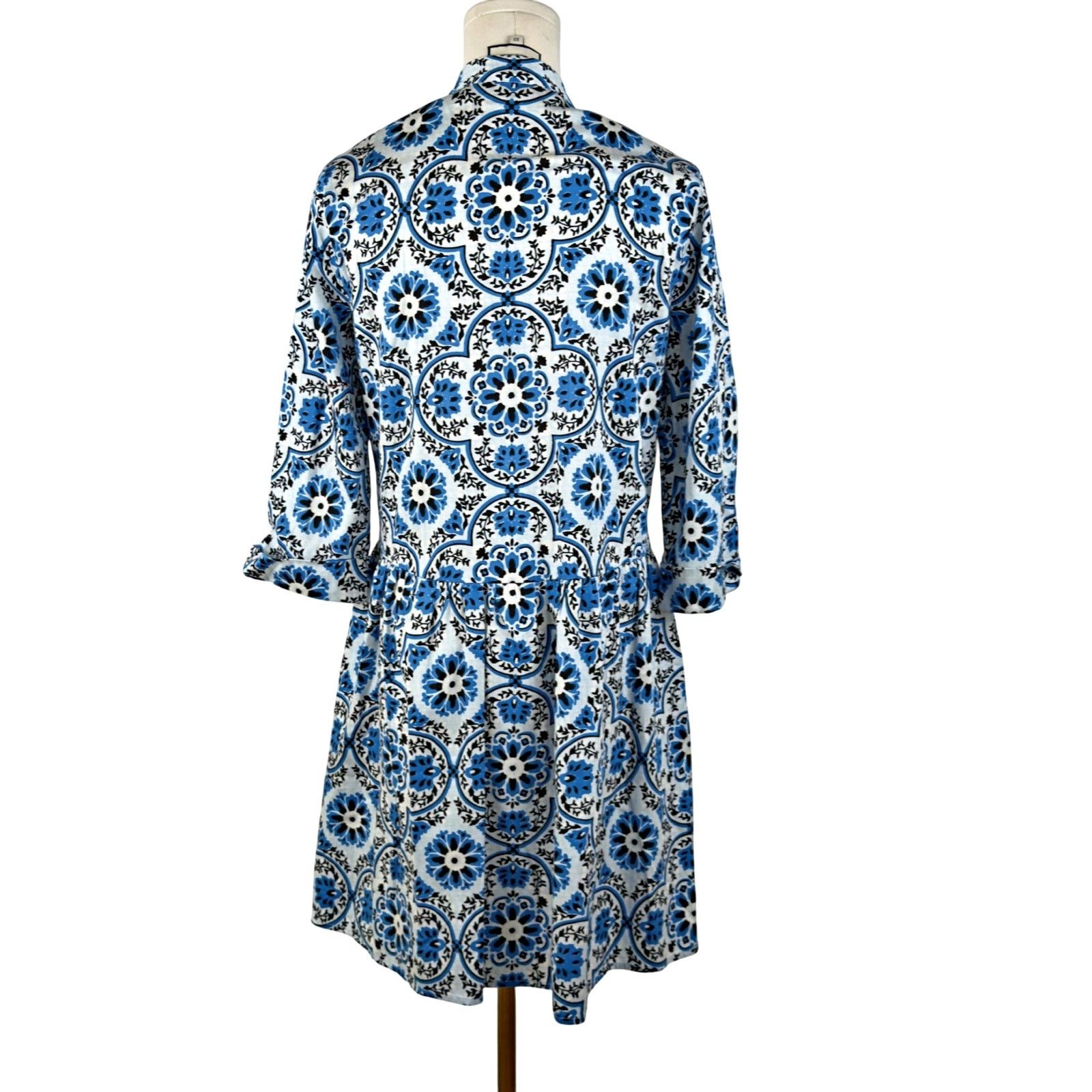 Other Tuckernuck Golden Medallion Crawford Dress Blue Tiered Mini Size XS / US 0-2 / IT 36-38 - 3 Thumbnail