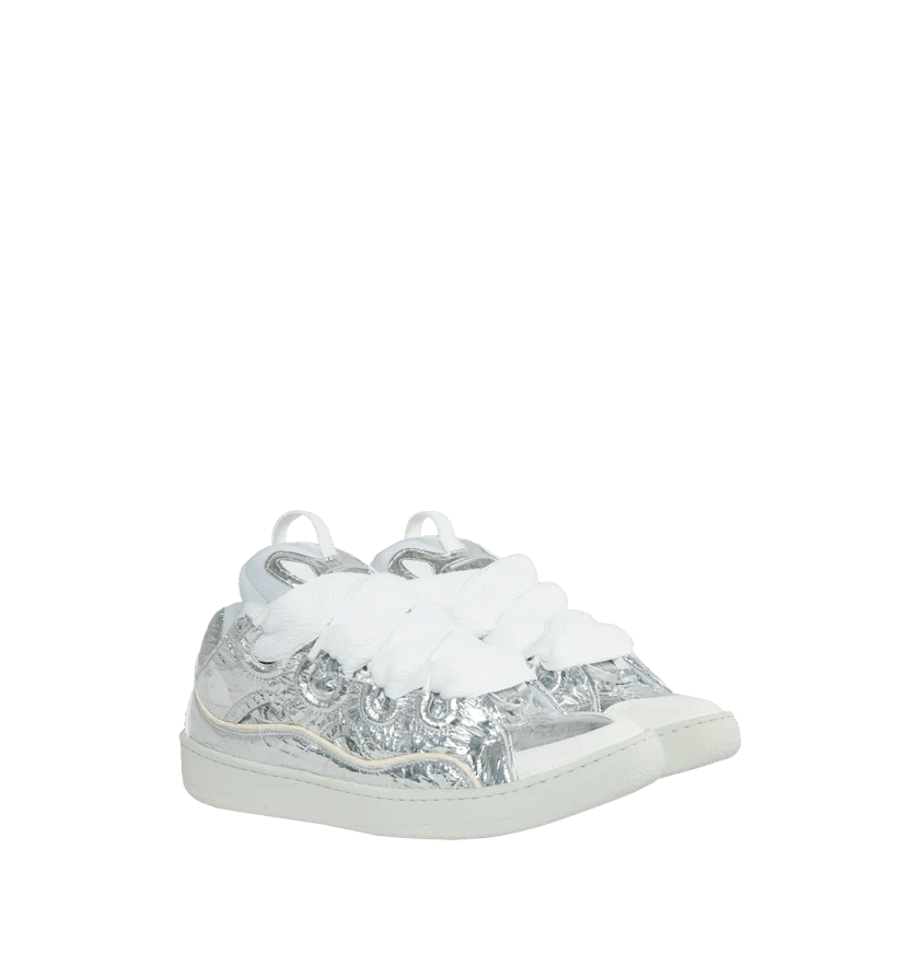 Lanvin o1h1sh11224 Curb Sneaker Metallic Effect in Silver Size US 8 / EU 41 - 3 Thumbnail