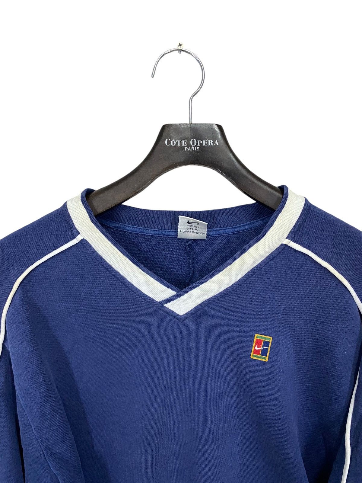 Nike × Vintage Vintage 90s nike court sweatshirt v neck pullover Size US M / EU 48-50 / 2 - 5 Thumbnail