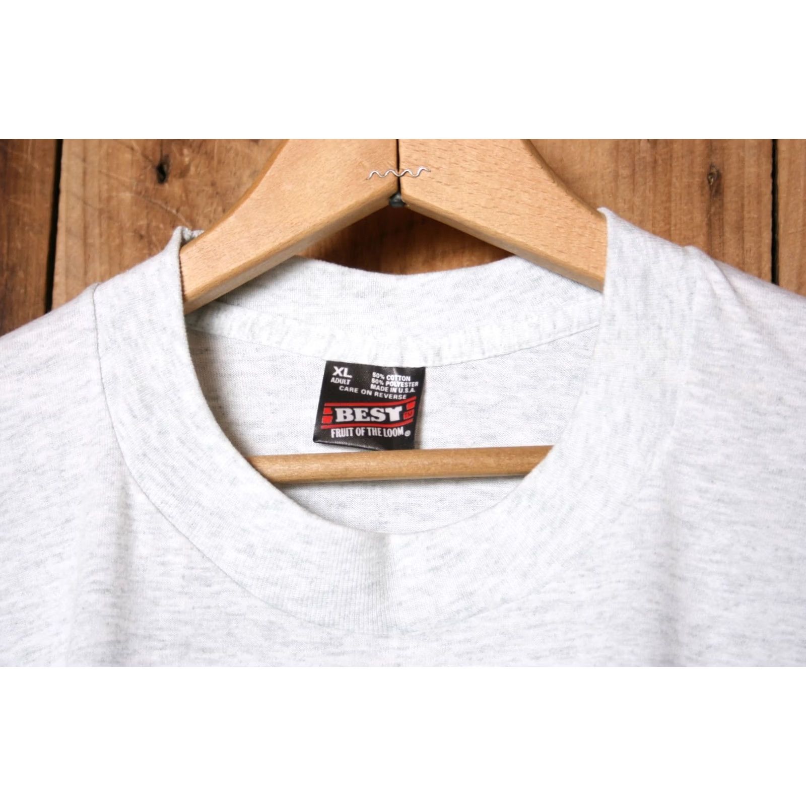 Fruit Of The Loom VINTAGE Fruit of the Loom T-Shirt Crew Neck Short Sleeve XL Gray Ricky Van Shelton USA Tour Local Crew Sz. XL Mens Shirt Size US XL / EU 56 / 4 - 2 Thumbnail