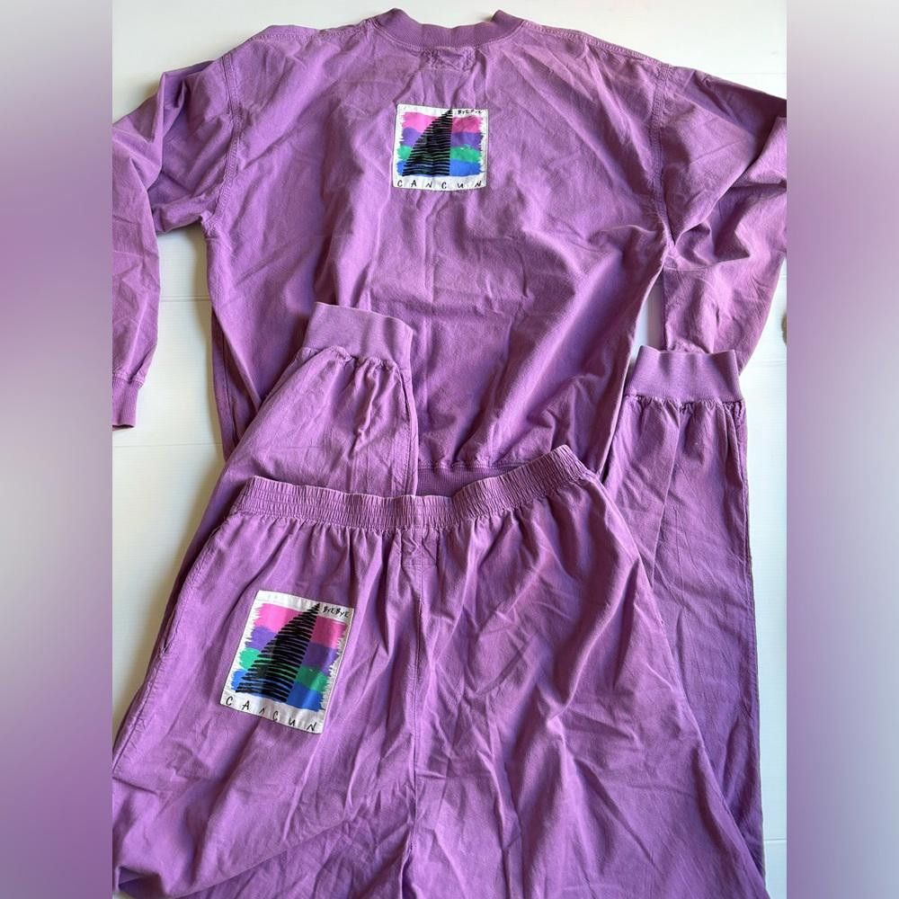 Designer Vintage Bye Bye Cancun purple Two-Piece Set Size XL / US 12-14 / IT 48-50 - 5 Thumbnail