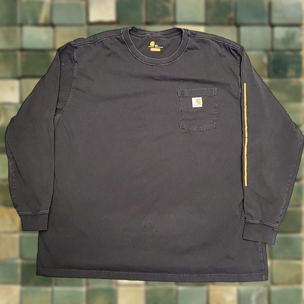 Carhartt VINTAGE Carhartt Shirt Men XXXL Black Original Fit Crewneck Long Sleeve Pocket Work TEE Size US XXL / EU 58 / 5 - 1 Thumbnail