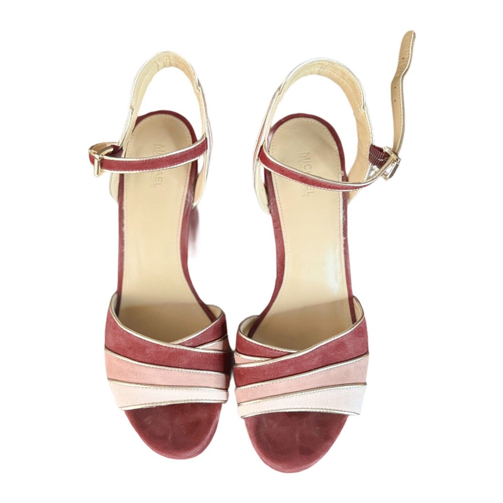 Michael Kors Michael Kors Women’s Harper Platform Oxblood Suede Gold Tri Size US 10 / IT 40 - 5 Thumbnail