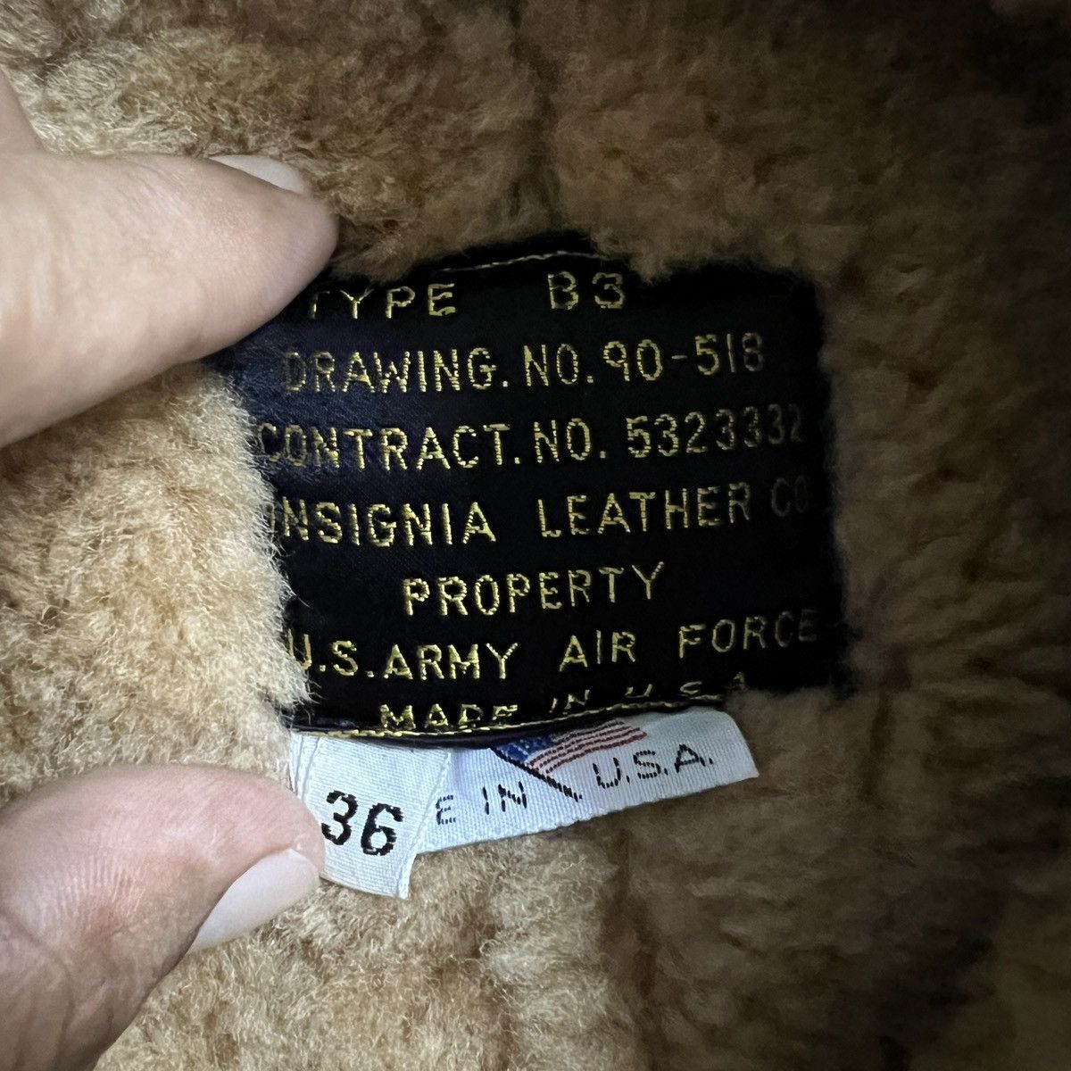 Vintage 🔥 Vintage Type B3 Insignia Shearling Leather Jacket Size US S / EU 44-46 / 1 - 3 Thumbnail