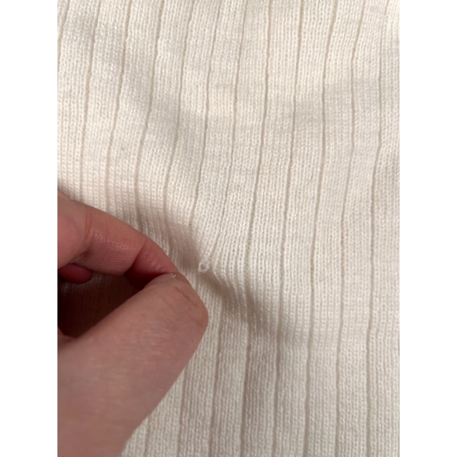 Vintage Time And Tru Beanie One Size White Knit Hat Womens - Beanie, Toque, Ski Outdoor, Lightweight, Adjustable, Polyester Blend, Adult Women Size ONE SIZE - 4 Thumbnail