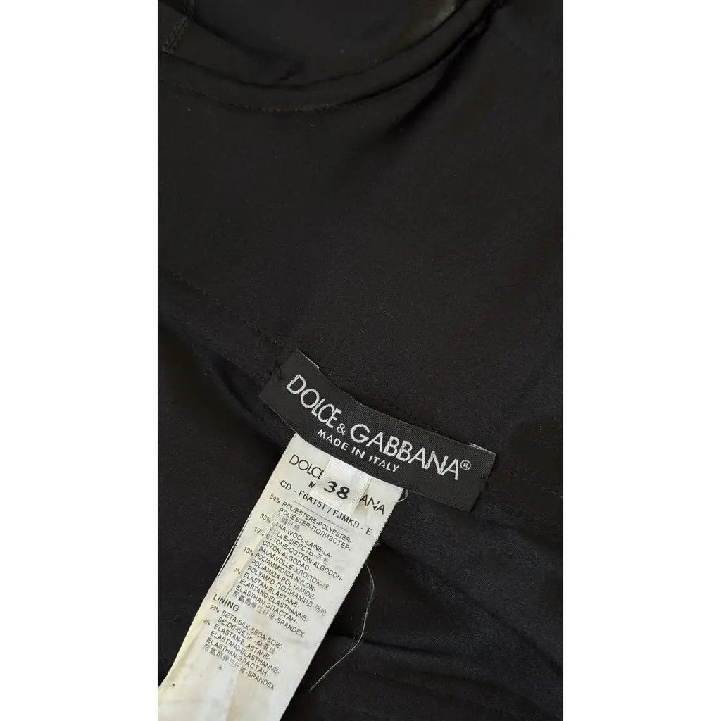 Dolce & Gabbana Dolce & Gabbana Black Textured Mini Dress Corset Size IT 38 Size XS / US 0-2 / IT 36-38 - 7 Thumbnail