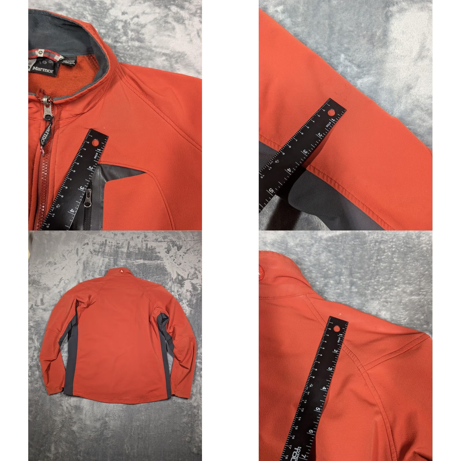 Marmot Marmot Mens Medium Softshell Jacket Orange Gray Full Zip Lined Fleece Hiking Size US M / EU 48-50 / 2 - 8 Thumbnail