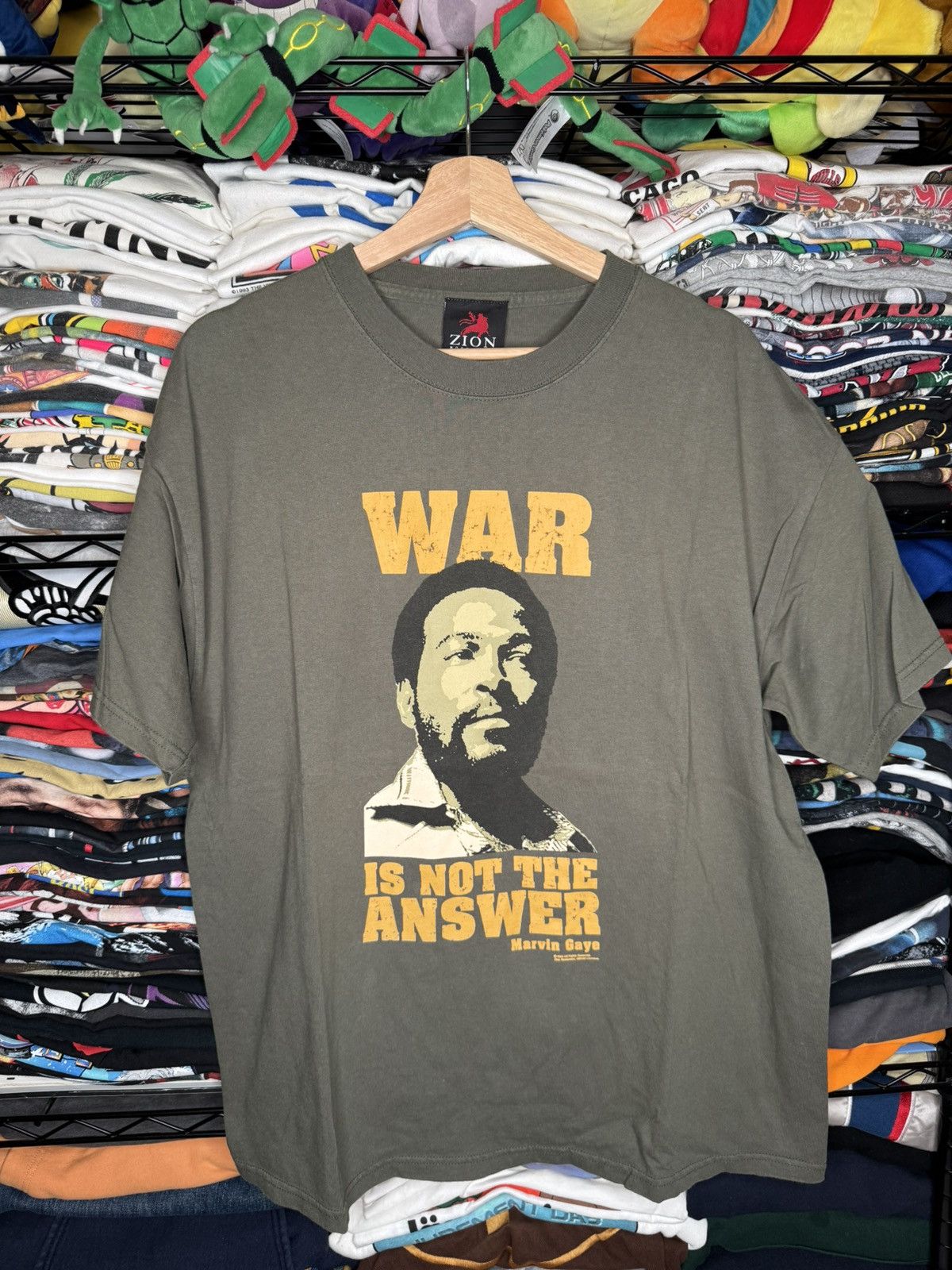 Band Tees 2006 Marvin Gaye War Is Not The Answer Soul Peace Tee Size US XL / EU 56 / 4 - 1 Thumbnail
