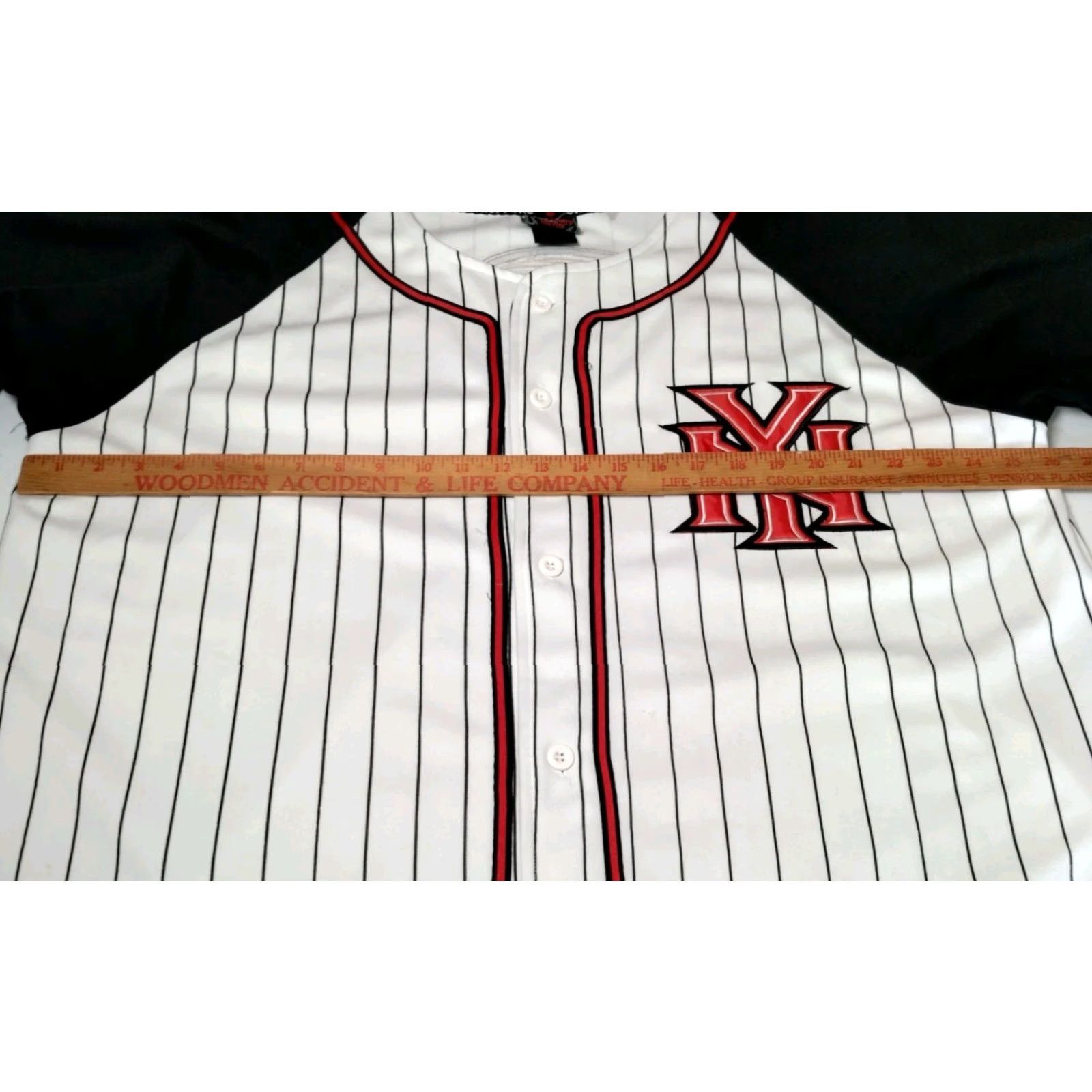 Vintage VINTAGE Orange County Choppers New York Shirt XL Baseball Jersey Motorcycle Pinstripe Size US XL / EU 56 / 4 - 5 Thumbnail