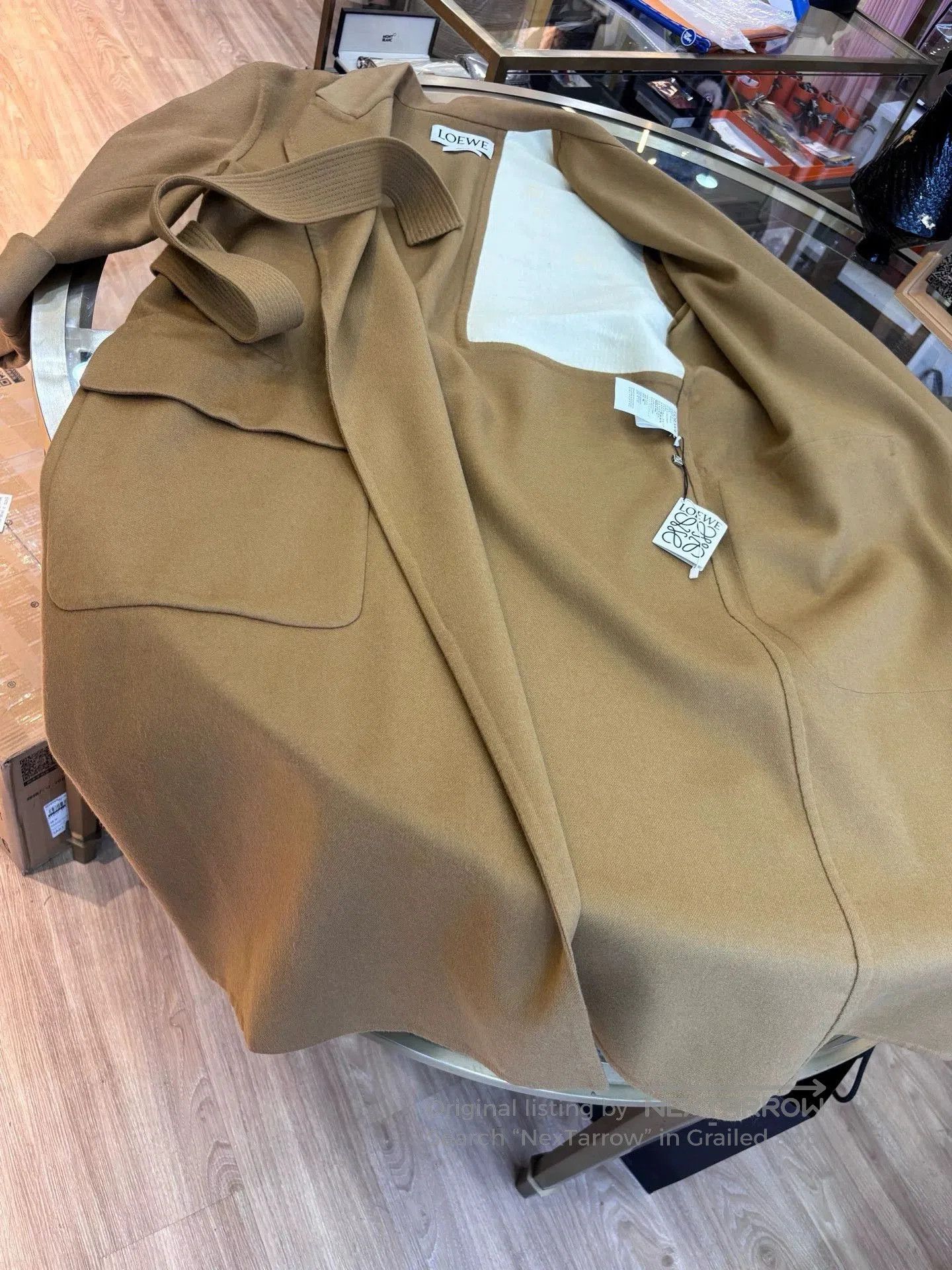 Loewe Loewe Camel Floral Wool Coat. Size US XS / EU 42 / 0 - 5 Thumbnail