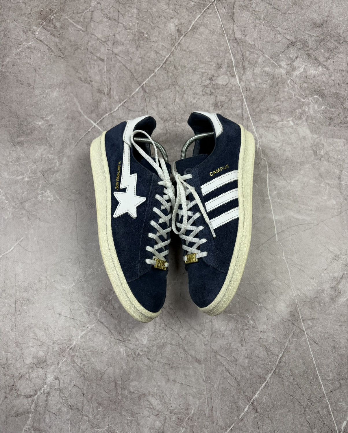 Adidas Adidas 2023 Bape Campus 80s Collegiate Navy Size US 9 / EU 42 - 3 Thumbnail