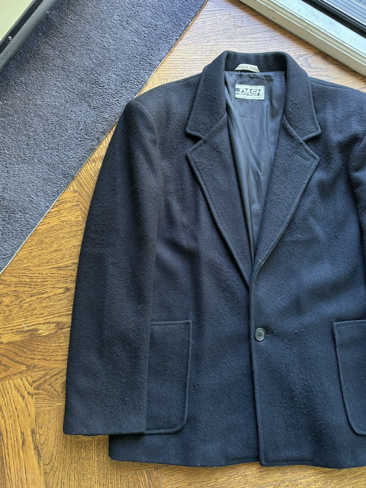 Vintage 1980s Vintage Wool Coat Dash Oversized Blazer Peacoat Crop Size US L / EU 52-54 / 3 - 9 Thumbnail