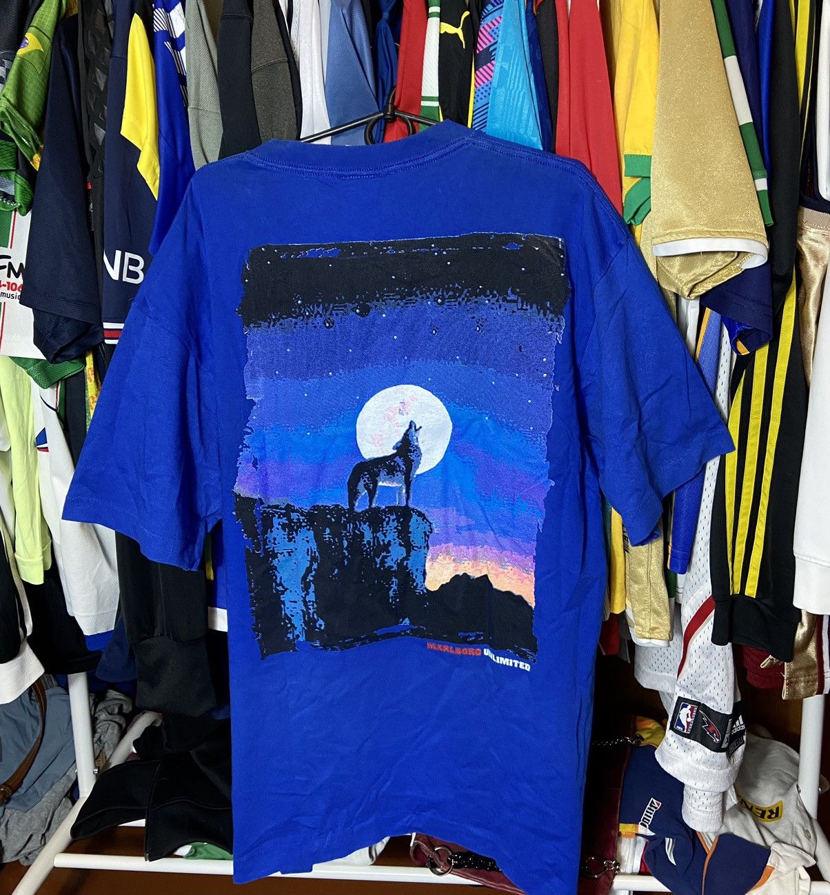 Band Tees × Marlboro × Vintage MARLBORO UNLIMITED VINTAGE 90s PROMO BOX LOGO T-SHIRT Size US XL / EU 56 / 4 - 1 Thumbnail