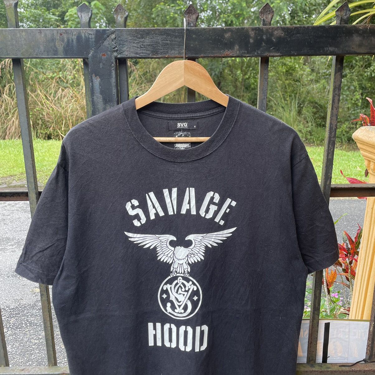 Japanese Brand × Neighborhood × Vintage 🔥🇯🇵Neighborhood X Savage Big Logo Design Sun Faded Tee Size US L / EU 52-54 / 3 - 5 Thumbnail