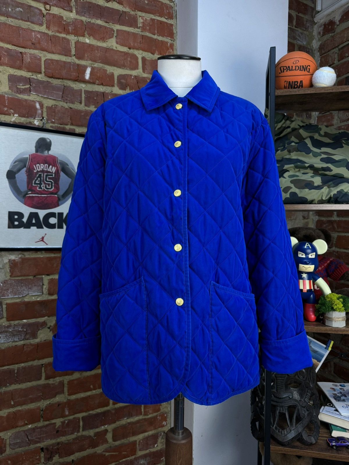 Etro × Vintage ETRO Milano Silk Quilted Blue Jacket Size M / US 6-8 / IT 42-44 - 2 Thumbnail