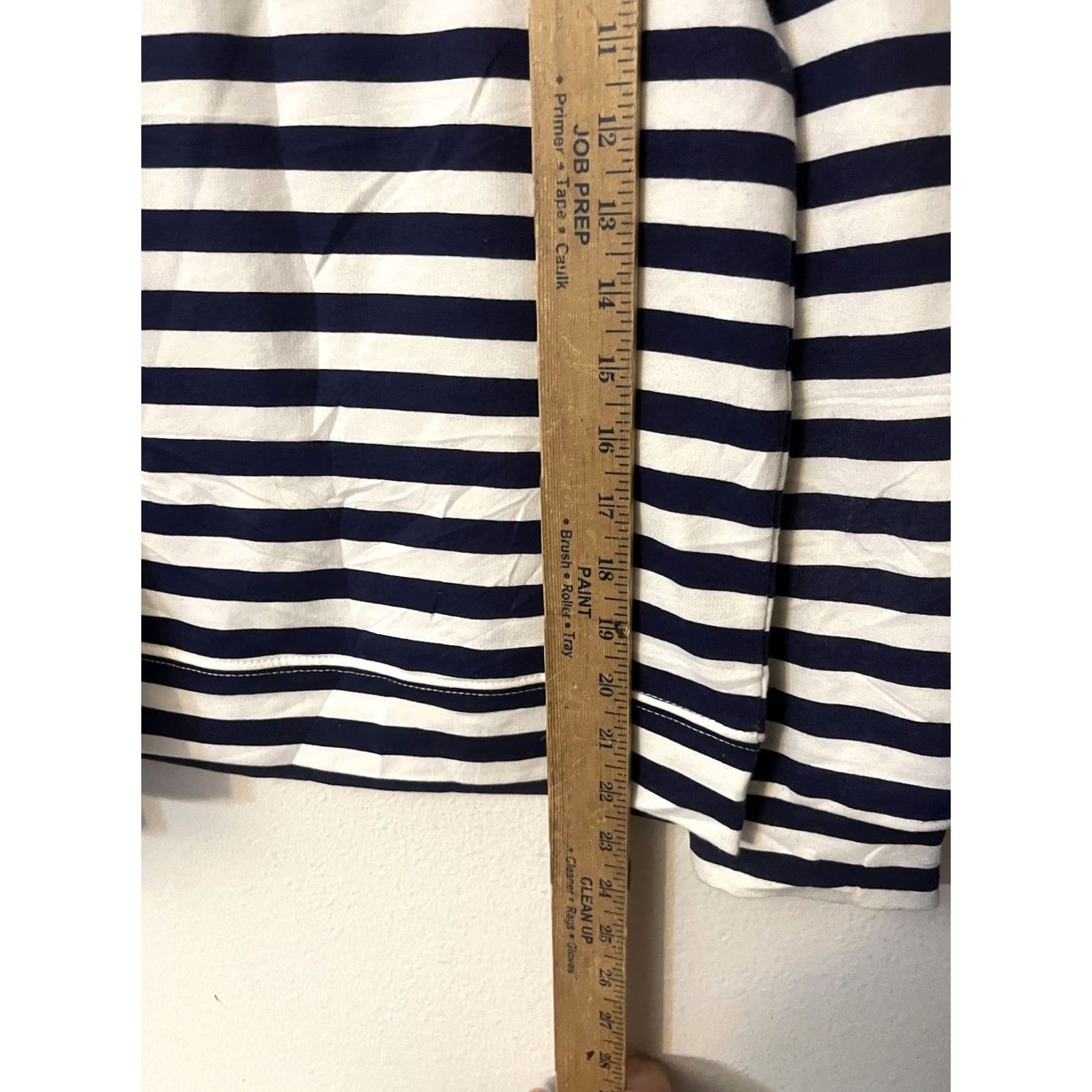 Nautica Nautica Shirt Womens L Blue Striped Cold Shoulder Pullover Long Sleeve Knit Size L / US 10 / IT 46 - 4 Thumbnail