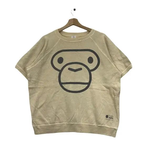 Bape Vtg BABY MILO BAPE A Bathing Ape Blur Face Sweatshirt Size US M / EU 48-50 / 2 - 1 Thumbnail