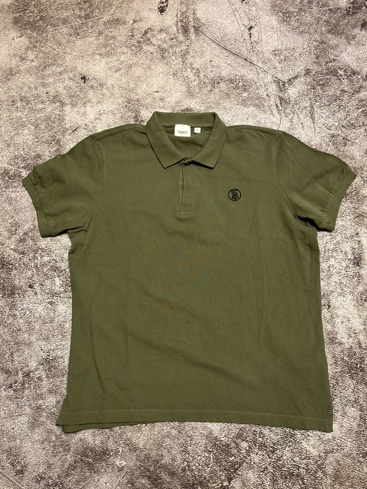 Burberry Burberry Men's Green Eddie Logo Short Sleeve Polo Shirt Size Size US XXL / EU 58 / 5 - 2 Thumbnail