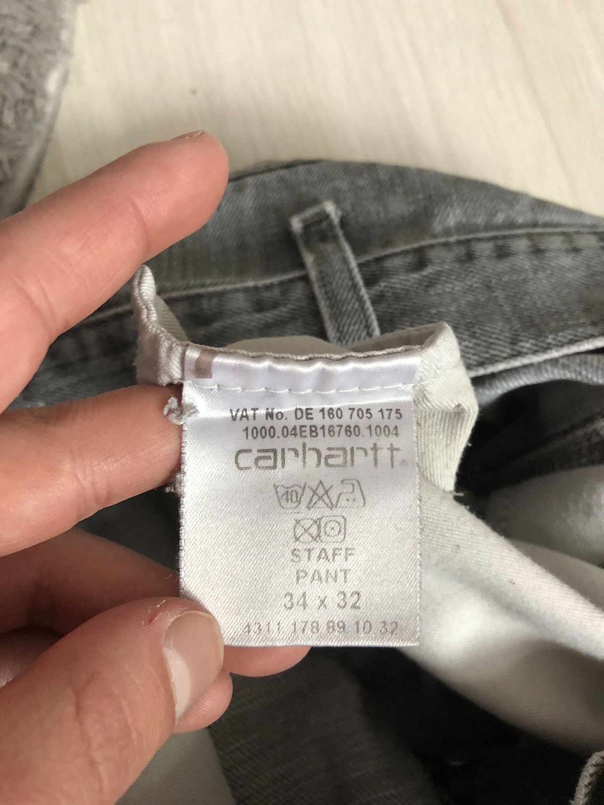 Carhartt × Carhartt Wip × Vintage Vintage Carhartt WIP Distressed Denim Staff Pant Size US 34 / EU 50 - 15 Thumbnail