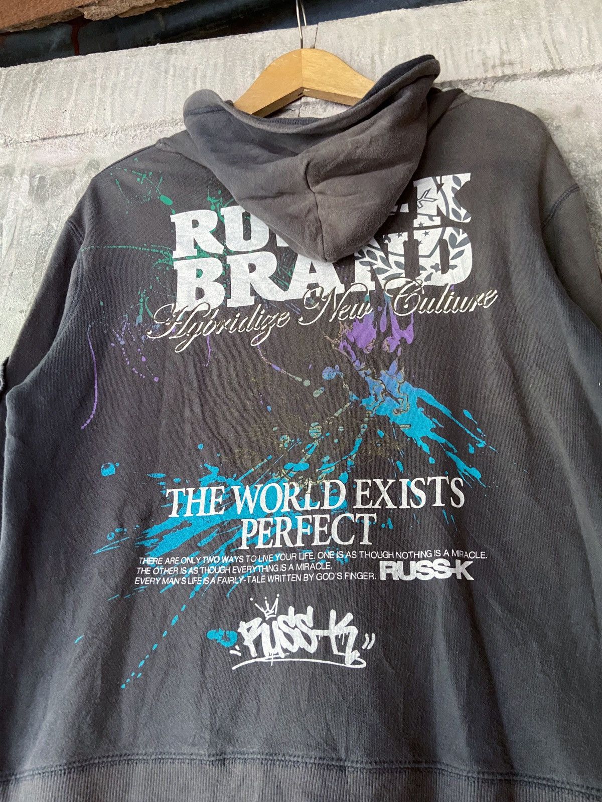 Beauty Beast × Hysteric Glamour × Japanese Brand THE WORLD EXIST PERFECT RUSS-K JAPAN ZIP HOODIE Size US M / EU 48-50 / 2 - 9 Thumbnail