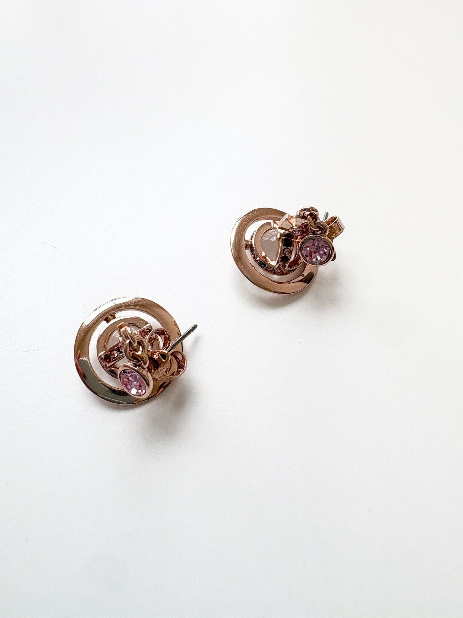 Vivienne Westwood Vivienne Westwood Rose Gold 3D Orb Earrings Size ONE SIZE - 3 Thumbnail