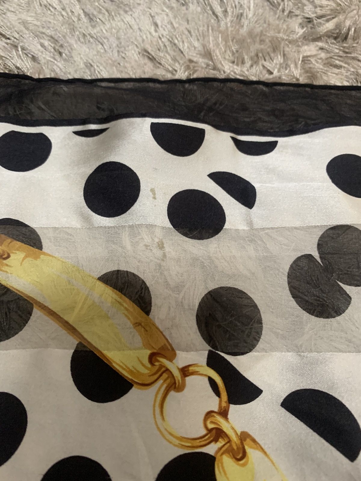 Dior CHRISTIAN DIOR SILK POLKA DOT CHAIN PATTERN SCARVES Size ONE SIZE - 5 Thumbnail