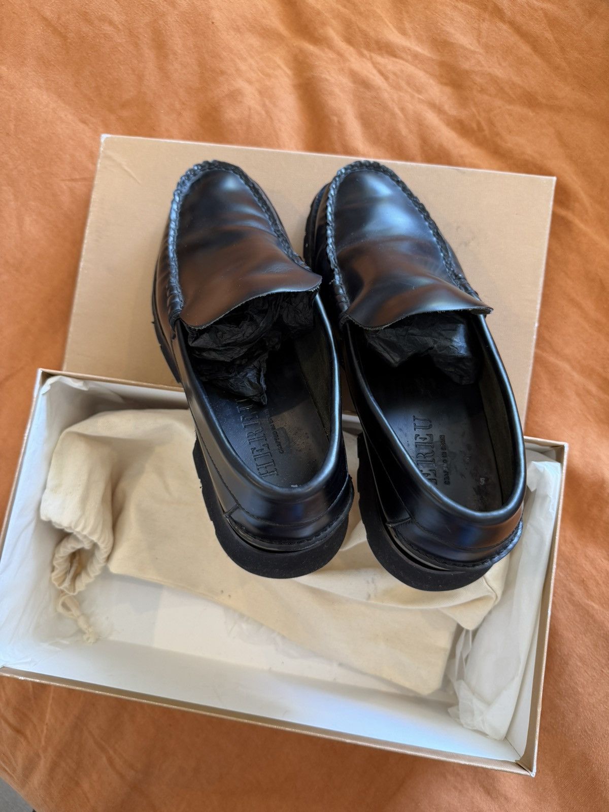 Hereu Hereu Mens Leather Loafers Size US 8 / EU 41 - 4 Thumbnail