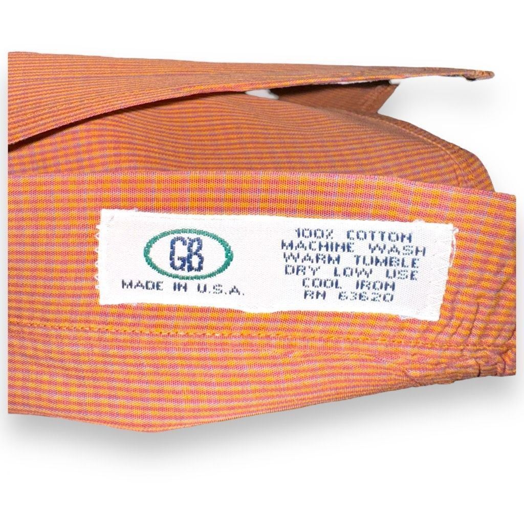 Gitman Bros. Gitman Brothers Orange Made in USA Button Down Shirt XXL Size US XXL / EU 58 / 5 - 8 Thumbnail
