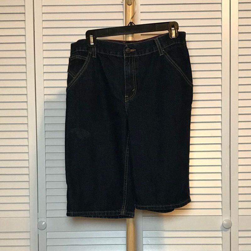 Levi's Levi Strauss & Co Dark Blue Wash Denim Shorts Boys 20 Reg Size 30" / US 8 / IT 44 - 1 Thumbnail