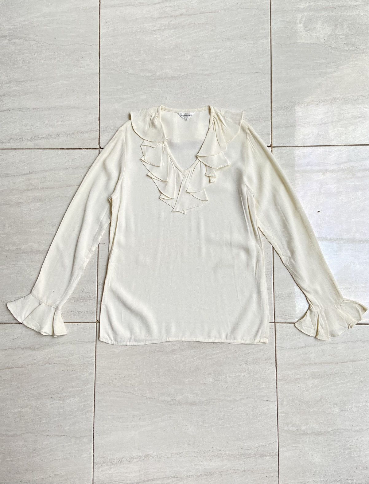Yves Saint Laurent Yves Saint Laurent White Blouse Size XS / US 0-2 / IT 36-38 - 1 Thumbnail