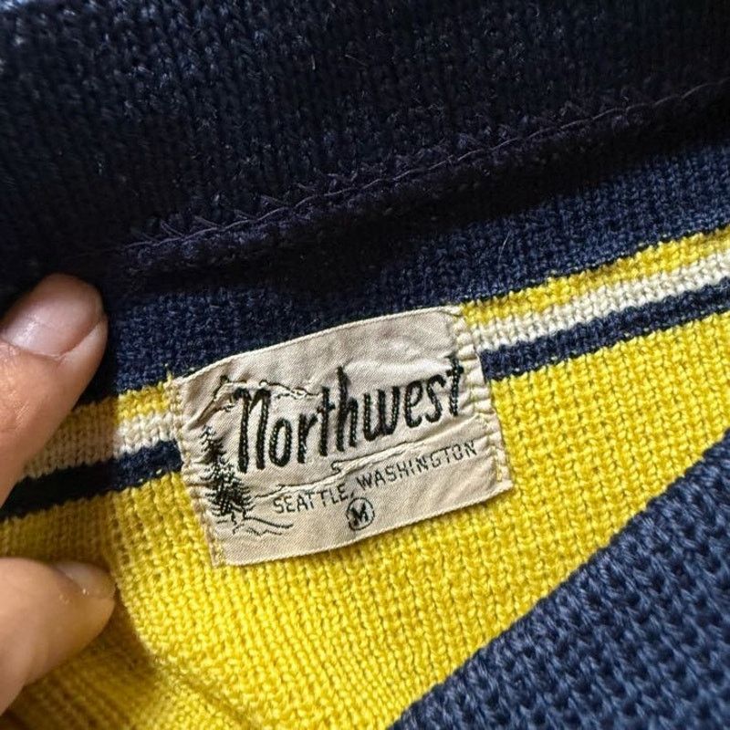 Vintage Northwest True Vintage Yellow Blue Knit Sweater Size US M / EU 48-50 / 2 - 5 Thumbnail
