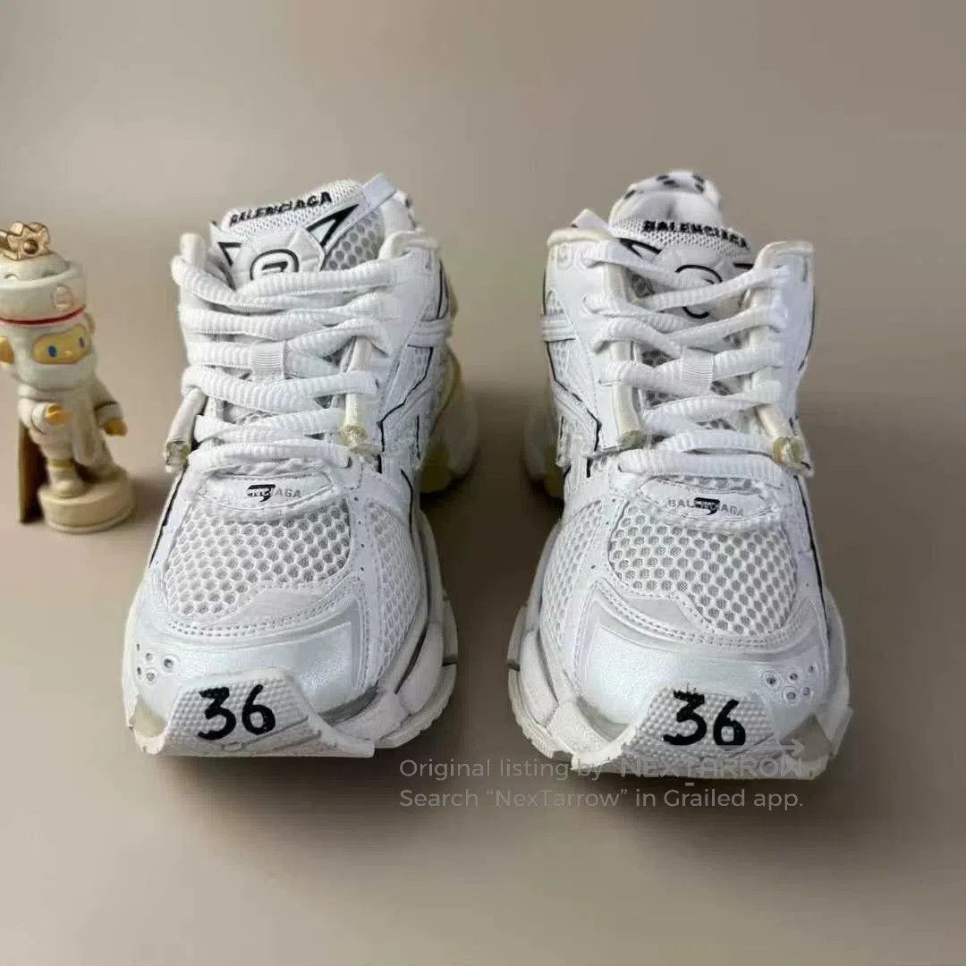 Balenciaga Balenciaga White Runner Sneakers Size 36. Size US 5.5 / EU 38 - 2 Thumbnail