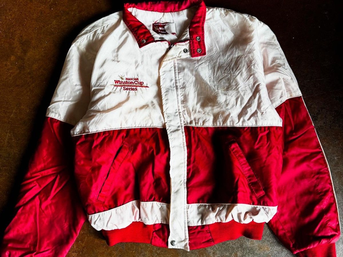 Vintage Nascar Jacket Adult Extra Large XL Red Winston Cup