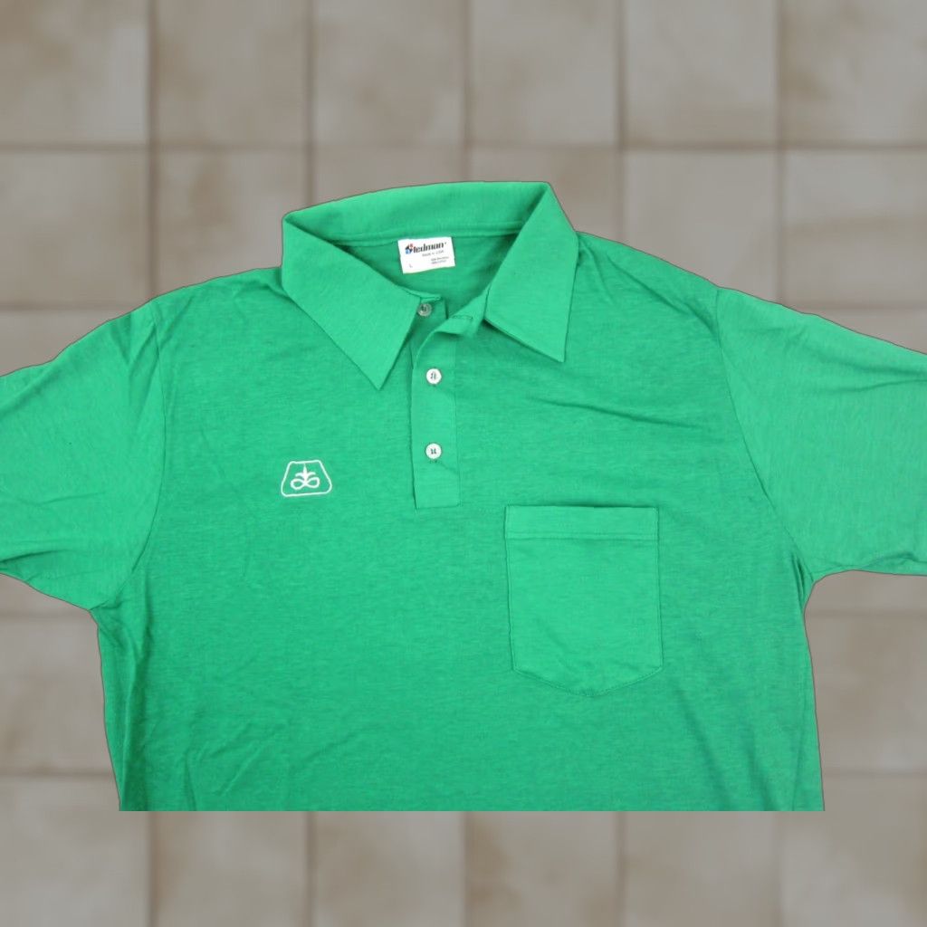 Vintage VINTAGE Stedman Polo Shirt Mens L Green 70s 80s Made in USA Pioneer Size US L / EU 52-54 / 3 - 1 Thumbnail