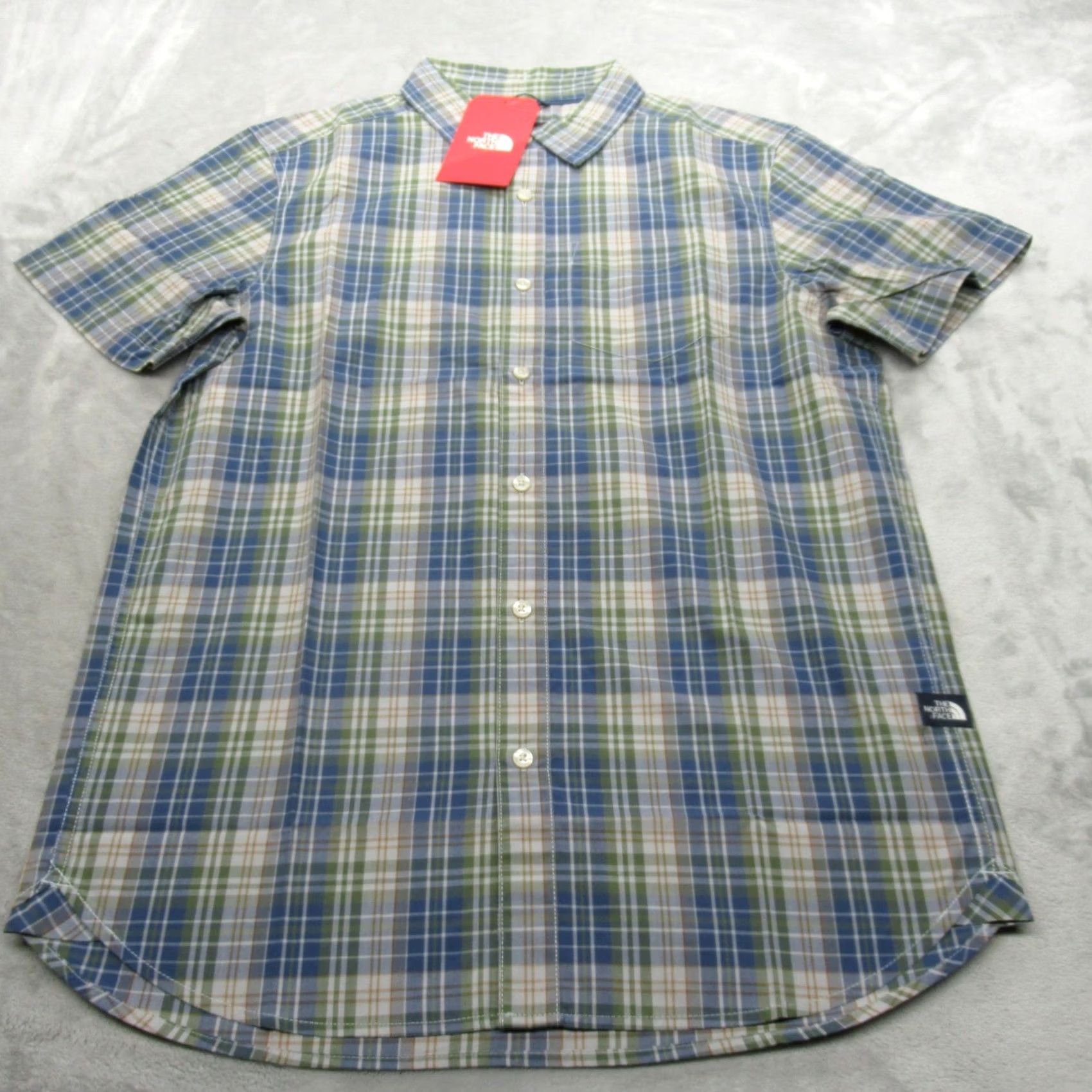 The North Face The North Face Shirt Mens Medium Blue Plaid Short Sleeve Button-Up Pocket Cotton Polyester New Size US M / EU 48-50 / 2 - 3 Thumbnail