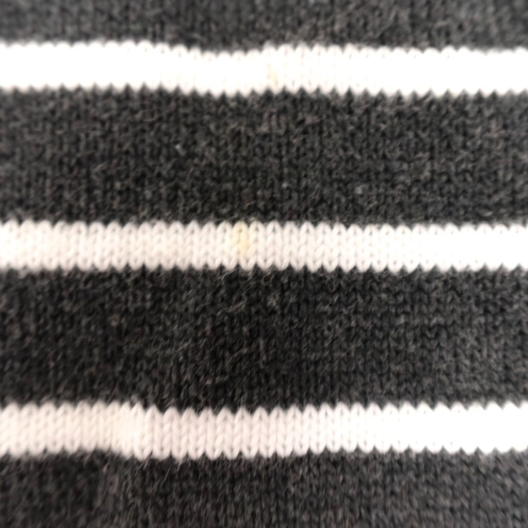 Vintage Pattyboutik Sweater Womens Small Gray White Striped Long Sleeve Pullover Knit Size S / US 4 / IT 40 - 7 Thumbnail