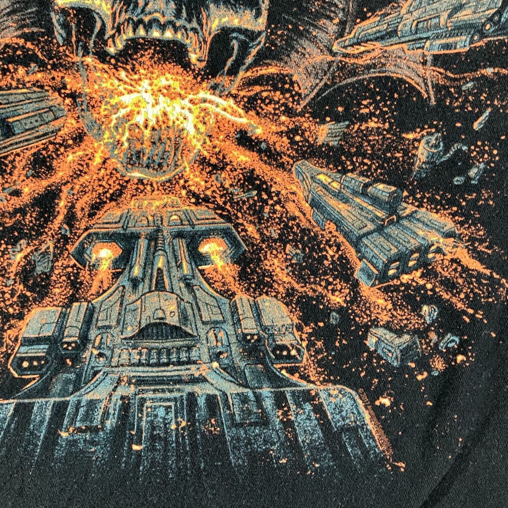 Vintage Avenge Sevenfold T Shirt Mens Large Black All Cotton Spaceship Graphic Size US L / EU 52-54 / 3 - 6 Thumbnail