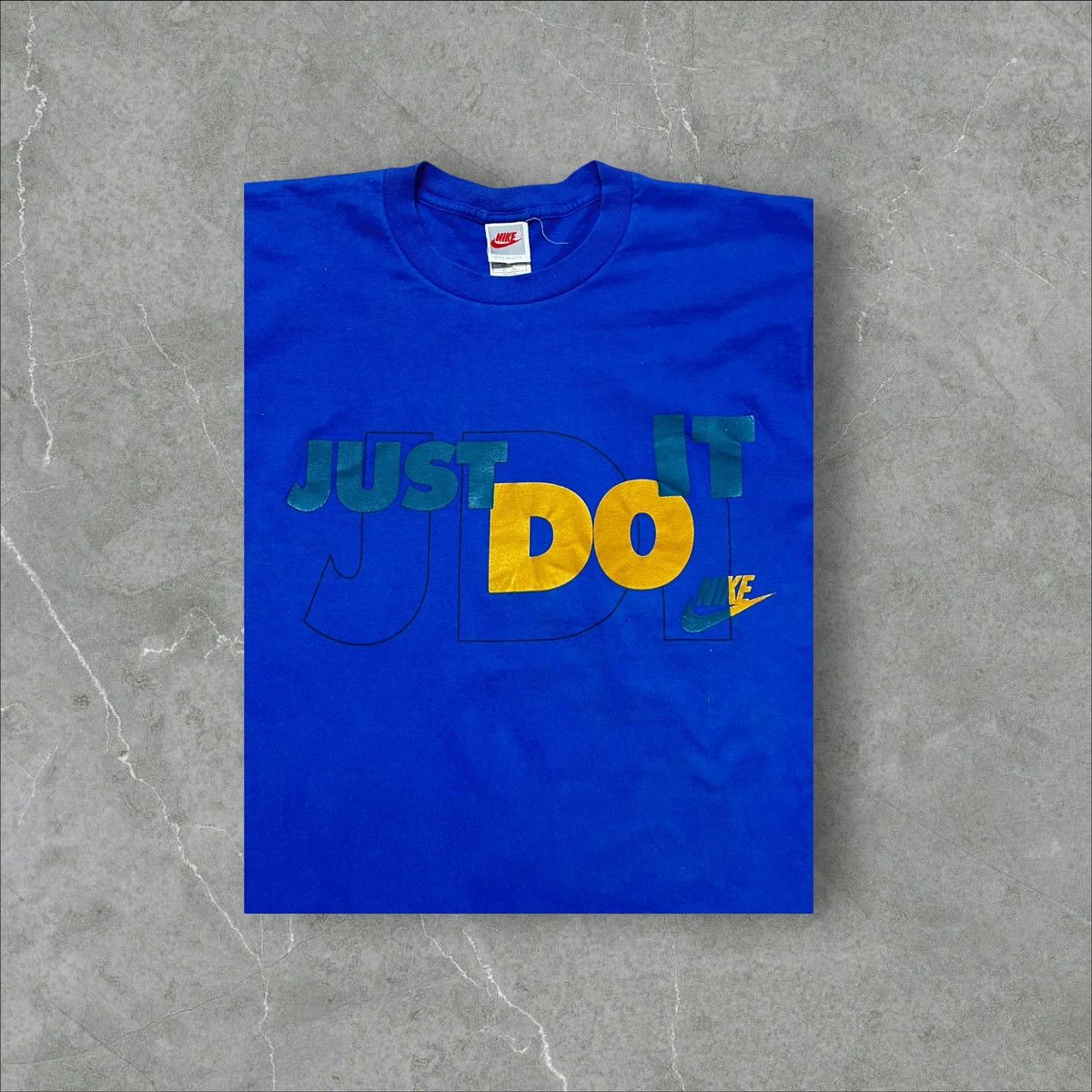 Nike × Vintage Vintage 90’s blue shirt nike Size US XL / EU 56 / 4 - 2 Thumbnail