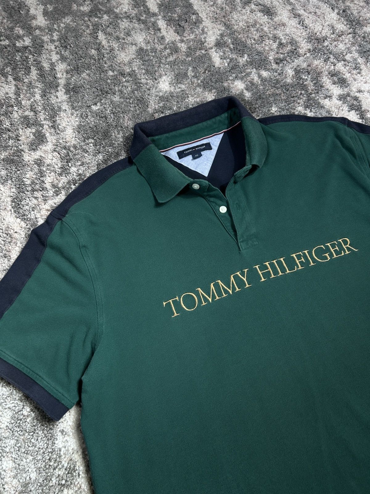 Tommy Hilfiger × Vintage Tommy Hilfiger Front Logo Polo T Shirt / XXL Size US XXL / EU 58 / 5 - 3 Thumbnail